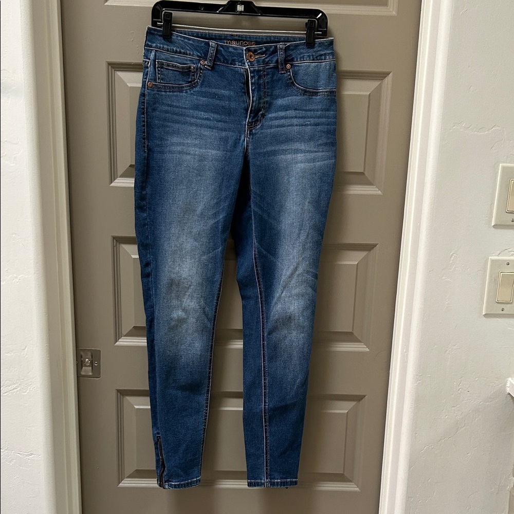 Maurices Dark Blue Skinny Jeans M Long